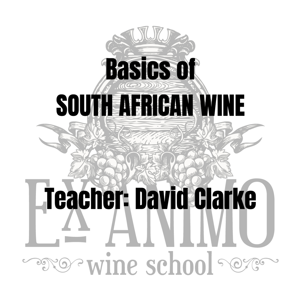 BASICS OF SOUTH AFRICAN WINE Ex Animo Wine School